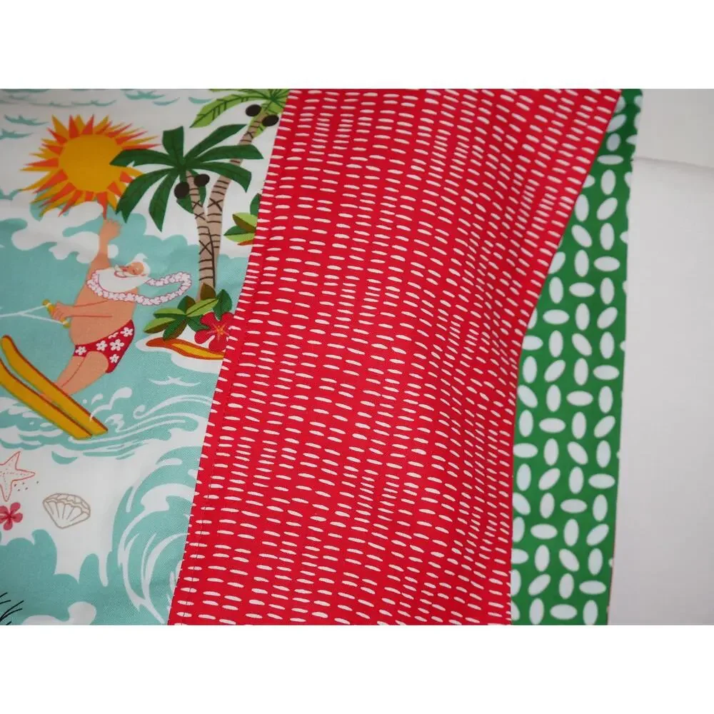 Surfing With Santa Pillowcase: Alexander Henry Designer Cotton